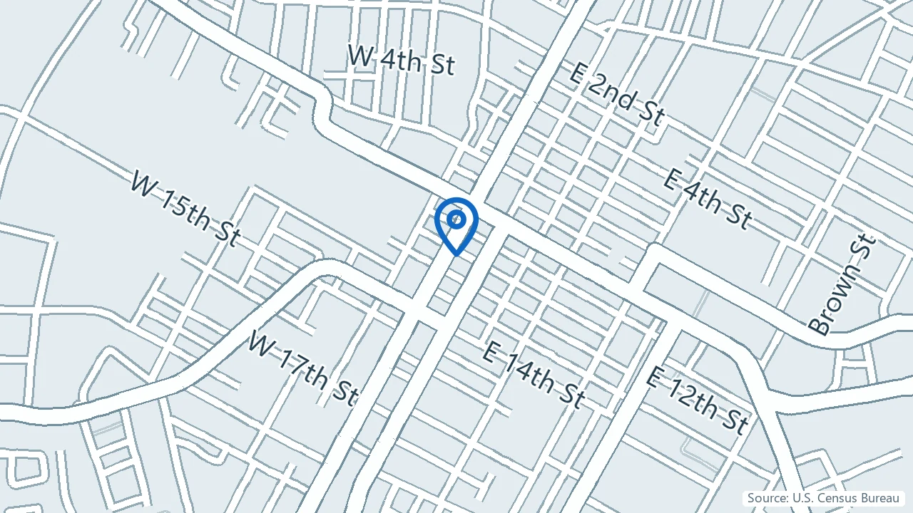 Map showing Hope's Healthcare in Hopkinsville, Kentucky