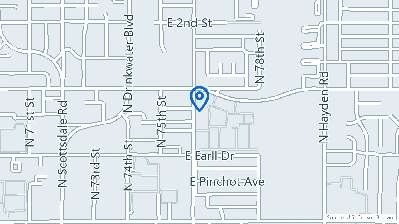 Map showing Scottsdale Ketamine Clinic in Scottsdale, Arizona