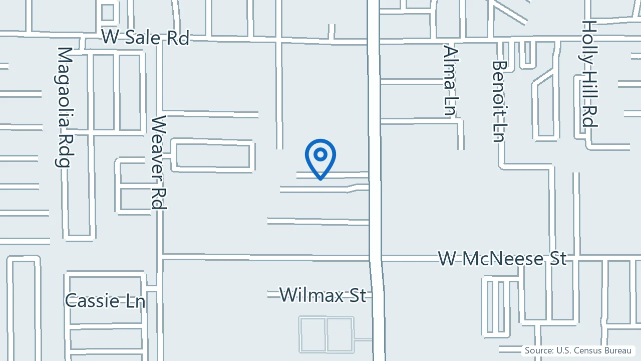 Map showing Renaissance Solutions in Lake Charles, Louisiana