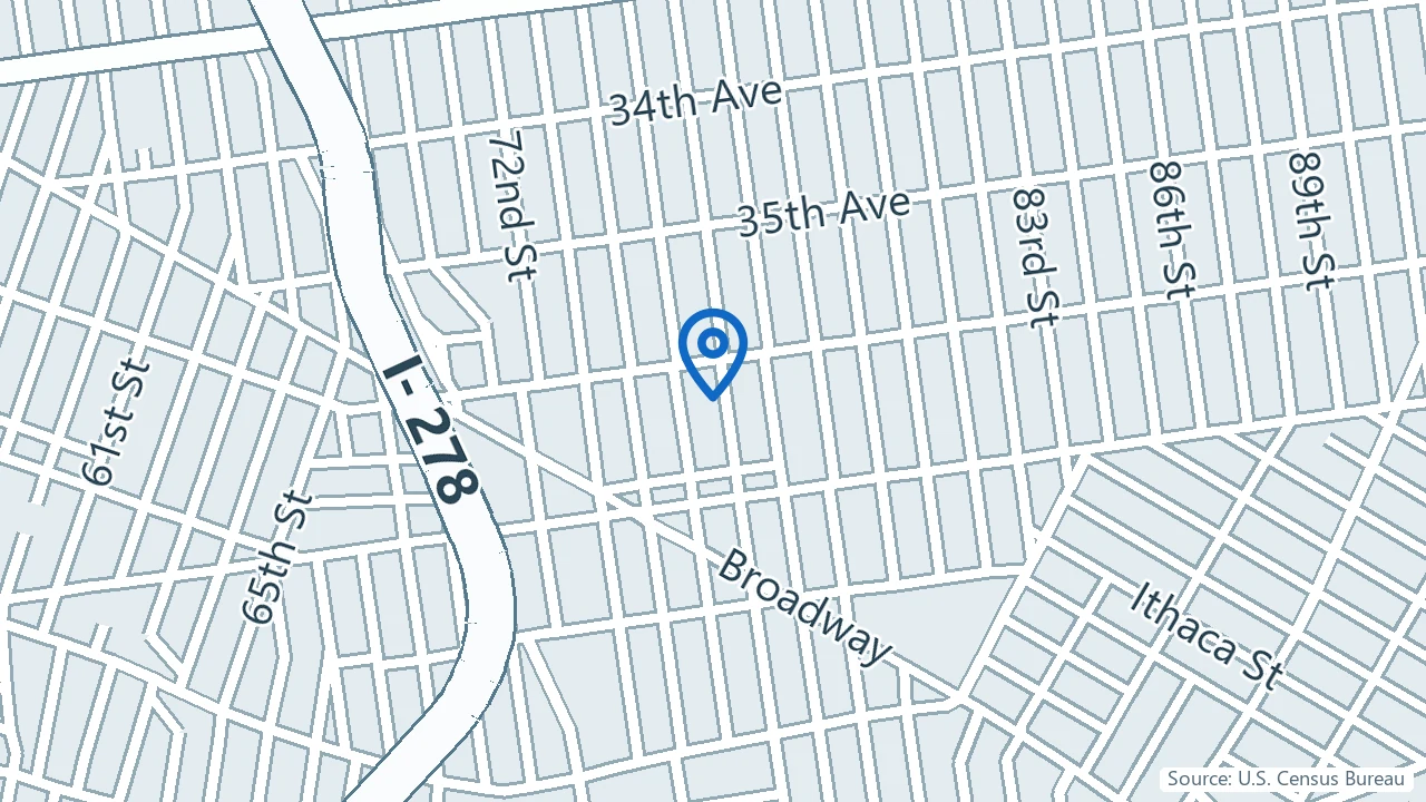 Map showing Ketamine Wellness NY in Jackson Heights, New York