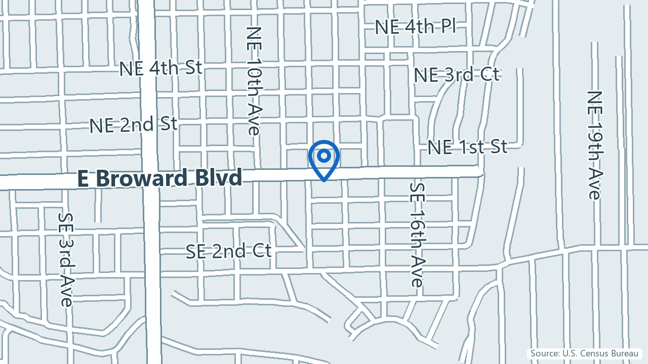 Map showing Neurohealth Treatment Centers in Fort Lauderdale, Florida