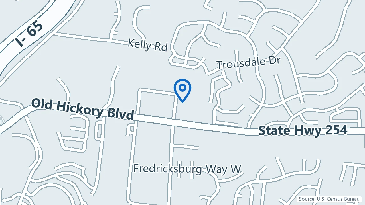 Map showing Bella Jace Center for Health in Brentwood, Tennessee