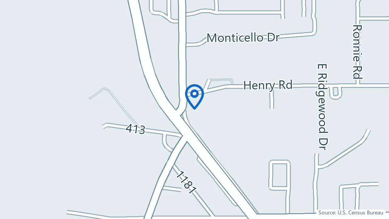 Map showing Ally Mental Health in Prairieville, Louisiana