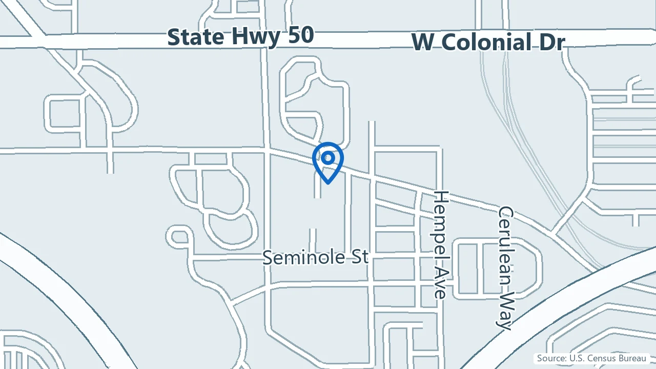 Map showing Mindpath Health in Ocoee, Florida