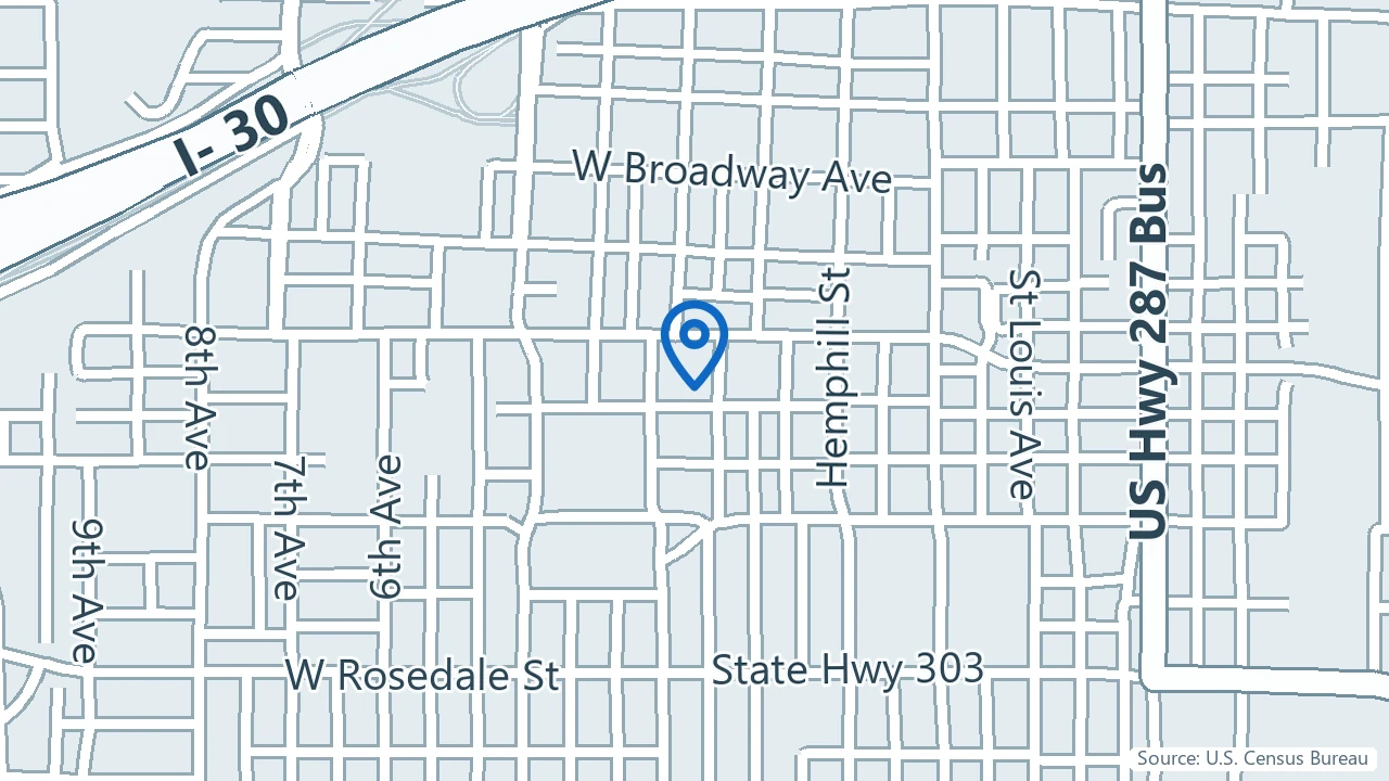 Map showing Vigeo Wellness in Fort Worth, Texas