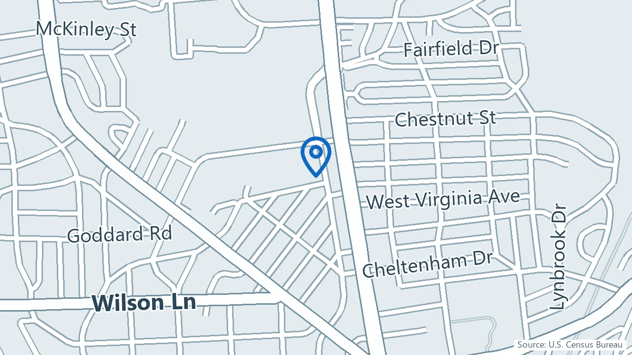 Map showing Freedom Ketamine Treatment Centers in Bethesda, Maryland