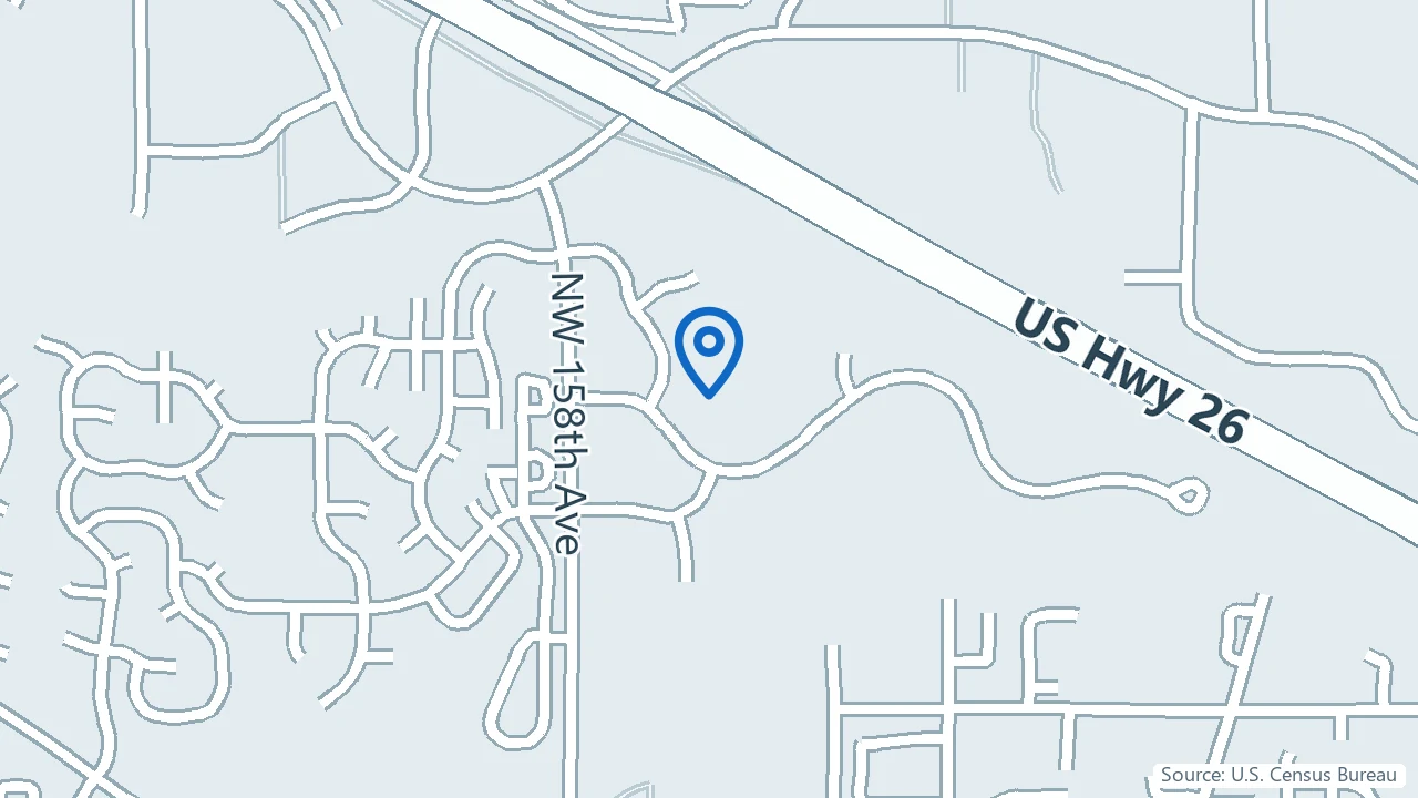 Map showing Cornell Pain Clinic in Beaverton, Oregon
