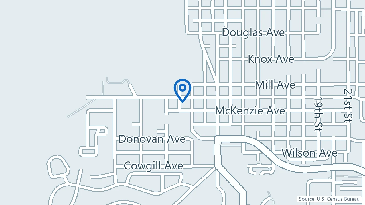 Map showing Fairhaven Behavioral Health & Wellness in Bellingham, Washington