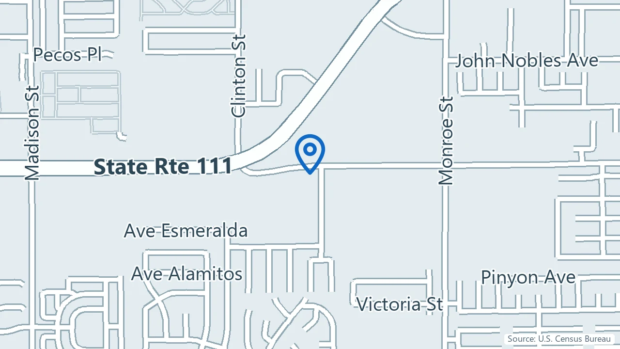 Map showing Inland Psychiatric Medical Group in Indio, California