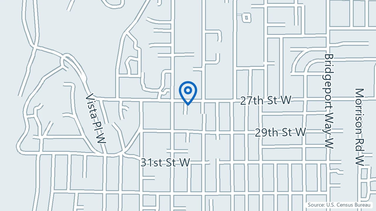 Map showing Creative Wellness TMS in University Place, Washington