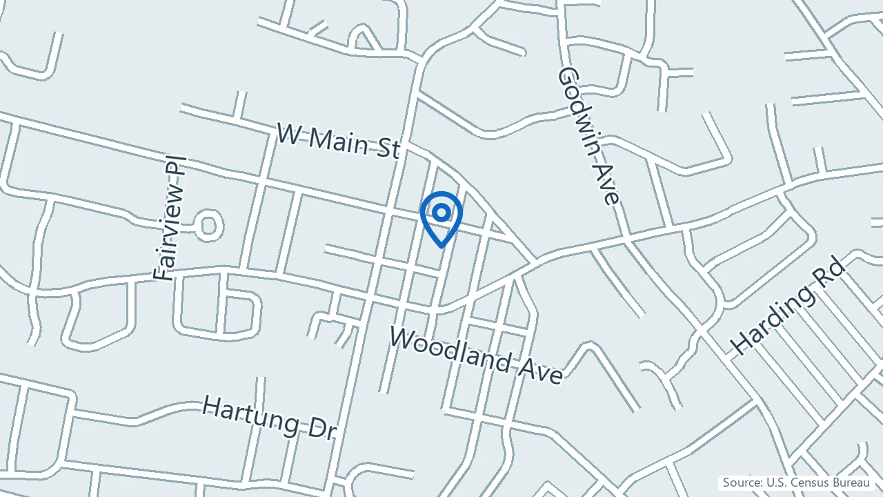 Map showing Wyckoff Wellness Center in Wyckoff, New Jersey