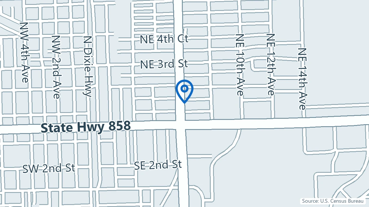 Map showing Ketamine & Wellness Clinic of South Florida in Hallandale Beach, Florida