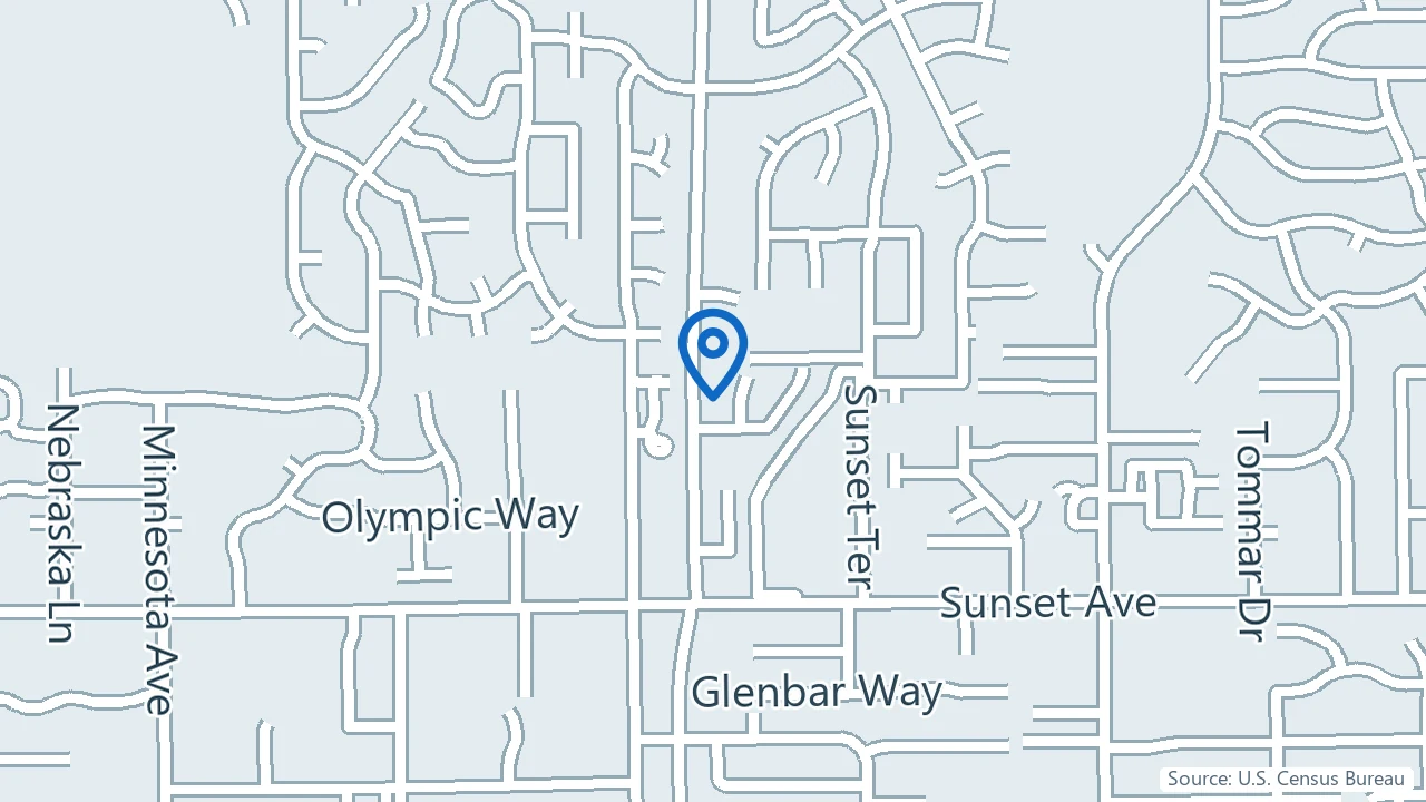 Map showing Sunrise Ketamine Healing Clinic in Fair Oaks, California