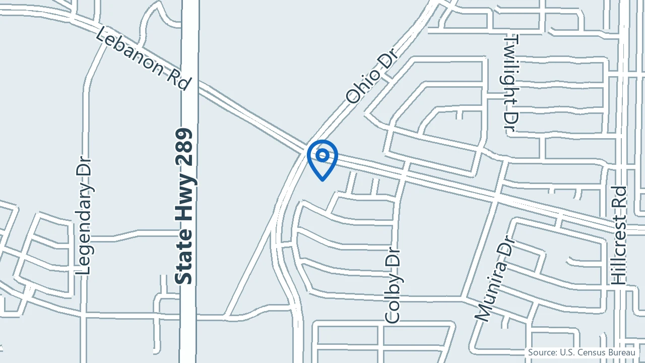 Map showing KDI Health Ketamine Clinic in Frisco, Texas