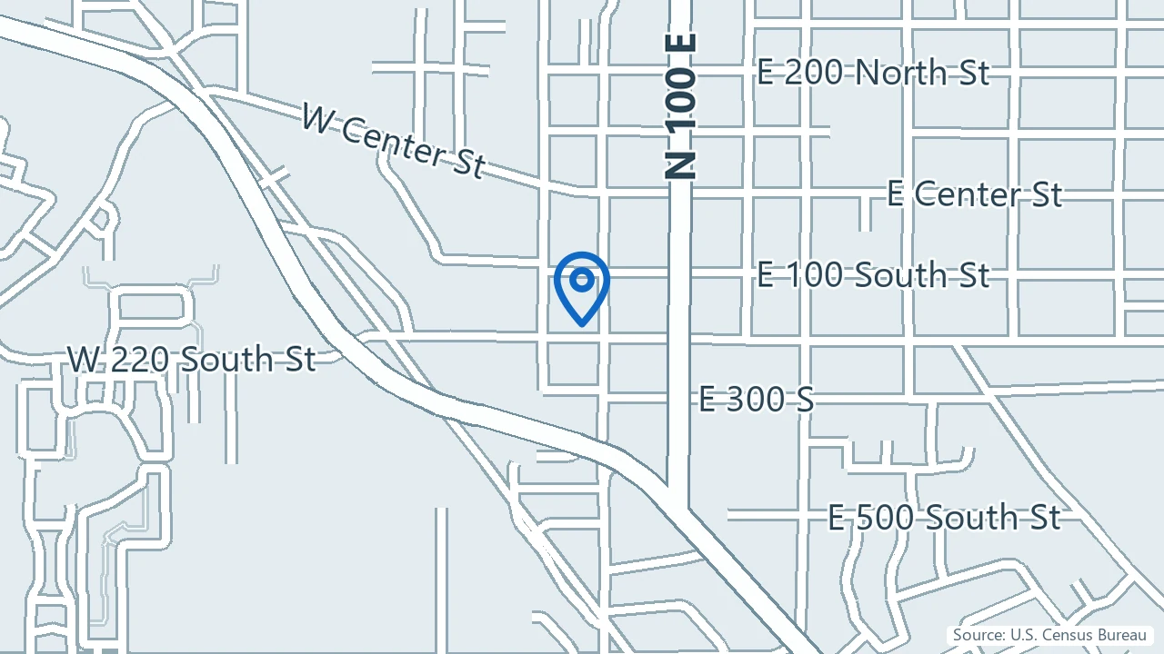 Map showing Catalyst Clinic in Pleasant Grove, Utah