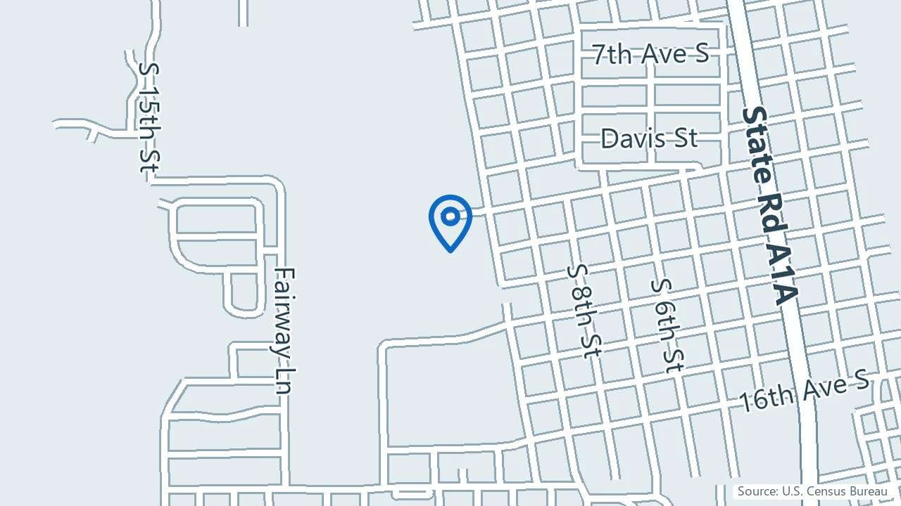 Map showing Ketamine Wellness Institute in Jacksonville Beach, Florida