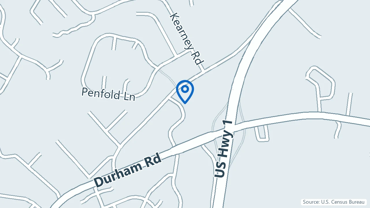 Map showing GPW Psychiatry in Wake Forest, North Carolina