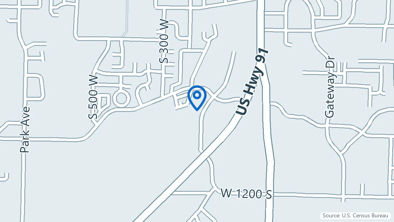Map showing Coral Mountain Behavioral Health in Logan, Utah