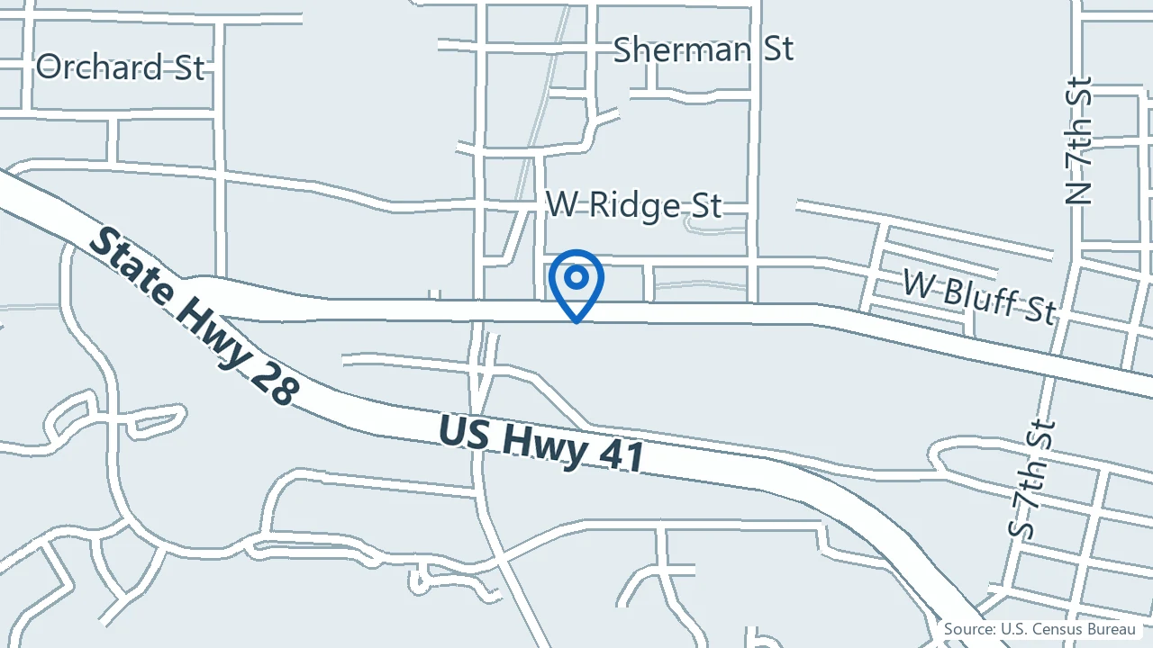Map showing Mindful Wellness in Marquette, Michigan