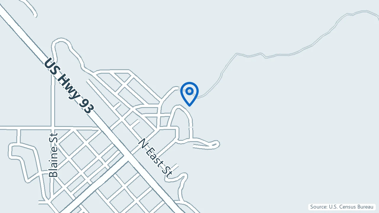 Map showing Lost Rivers Medical Center in Arco, Idaho