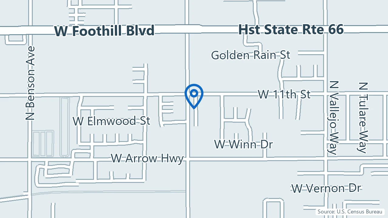 Map showing Inland Psychiatric Medical Group in Upland, California