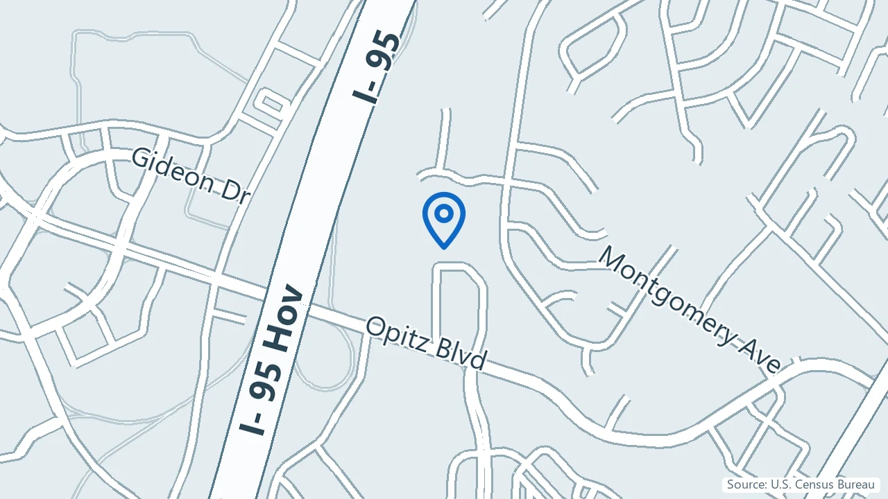 Map showing Thrive Medical Wellness in Woodbridge, Virginia