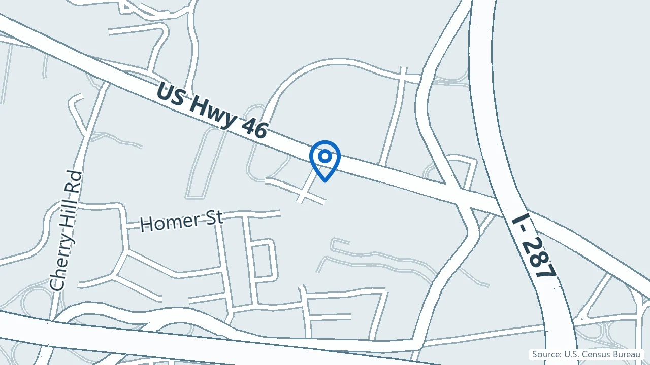 Map showing North Jersey Interventional Pain Center in Parsippany, New Jersey