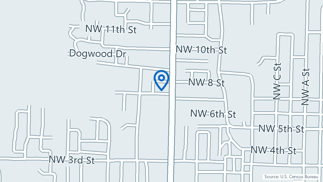 Map showing Northwest Psychiatry & Counseling in Bentonville, Arkansas