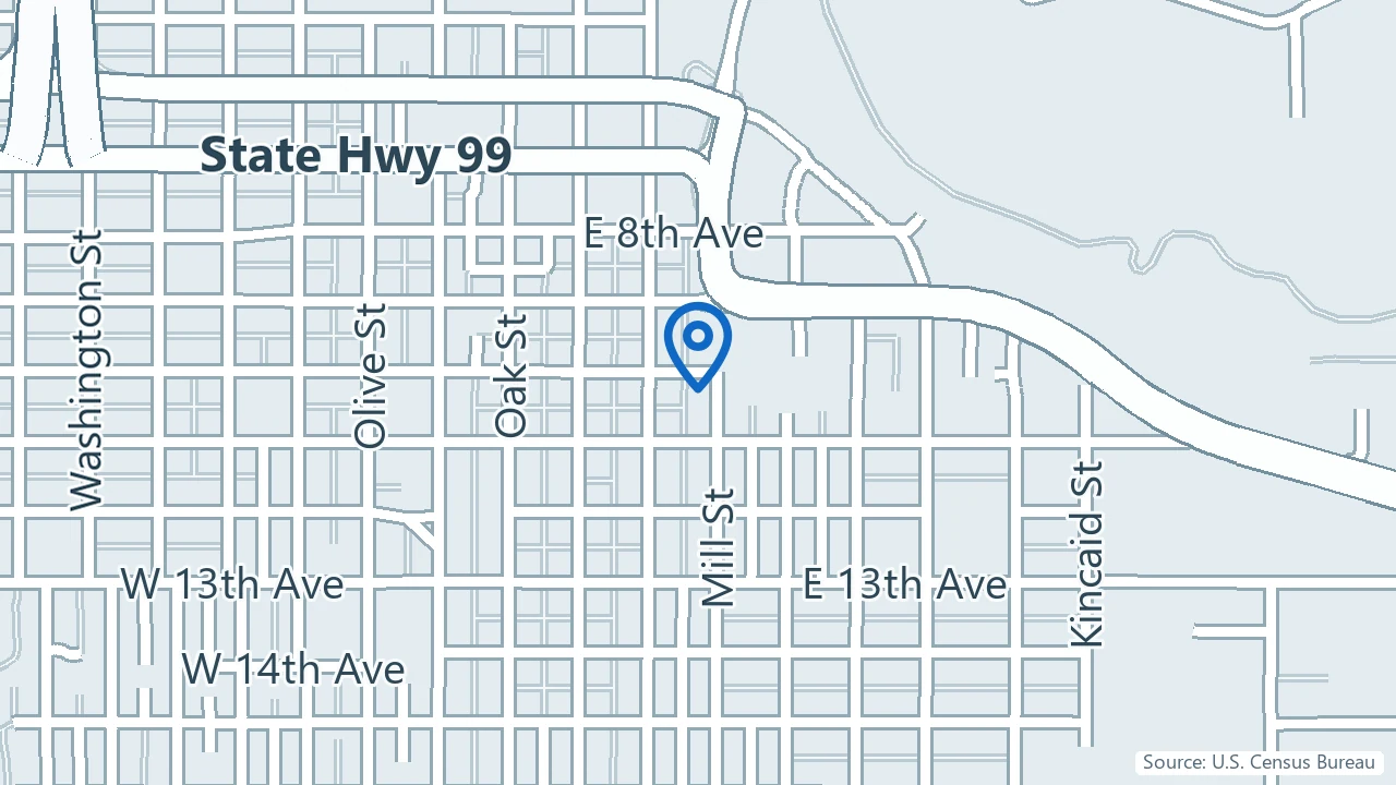 Map showing Lonerock Clinic in Eugene, Oregon