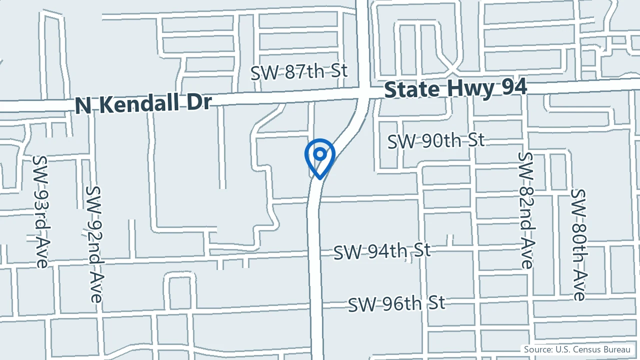 Map showing Inner Compass Wellness in Miami, Florida