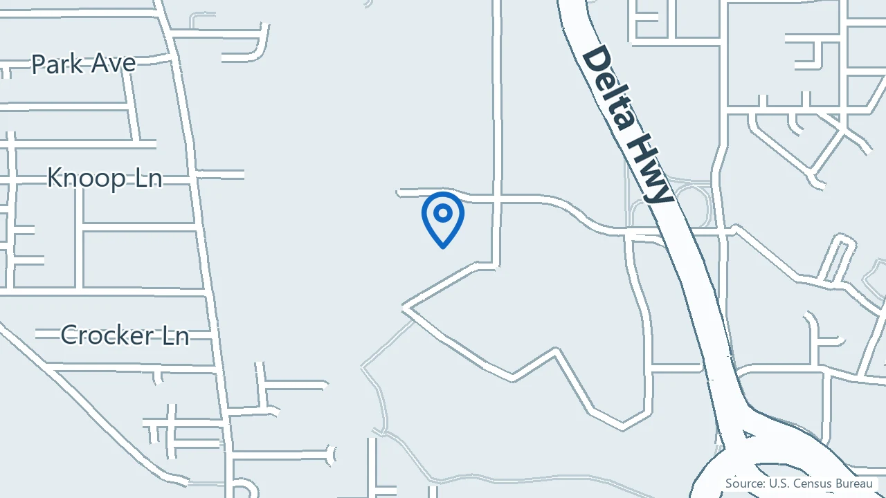 Map showing BestMind Behavioral Health in Eugene, Oregon