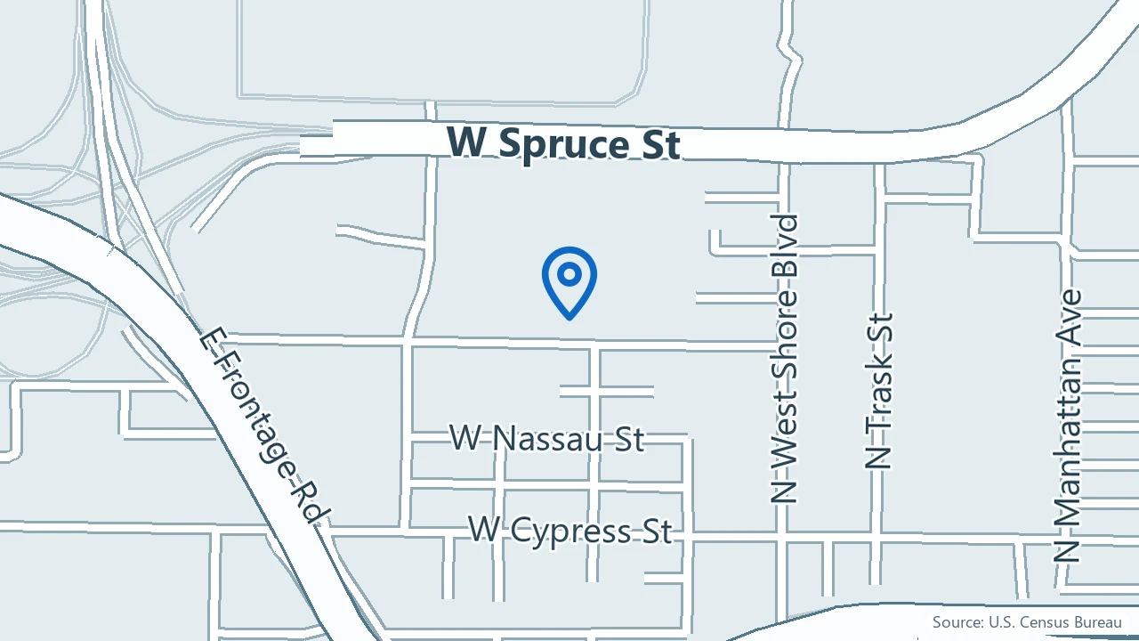 Map showing Every Rose Psychiatry in Tampa, Florida