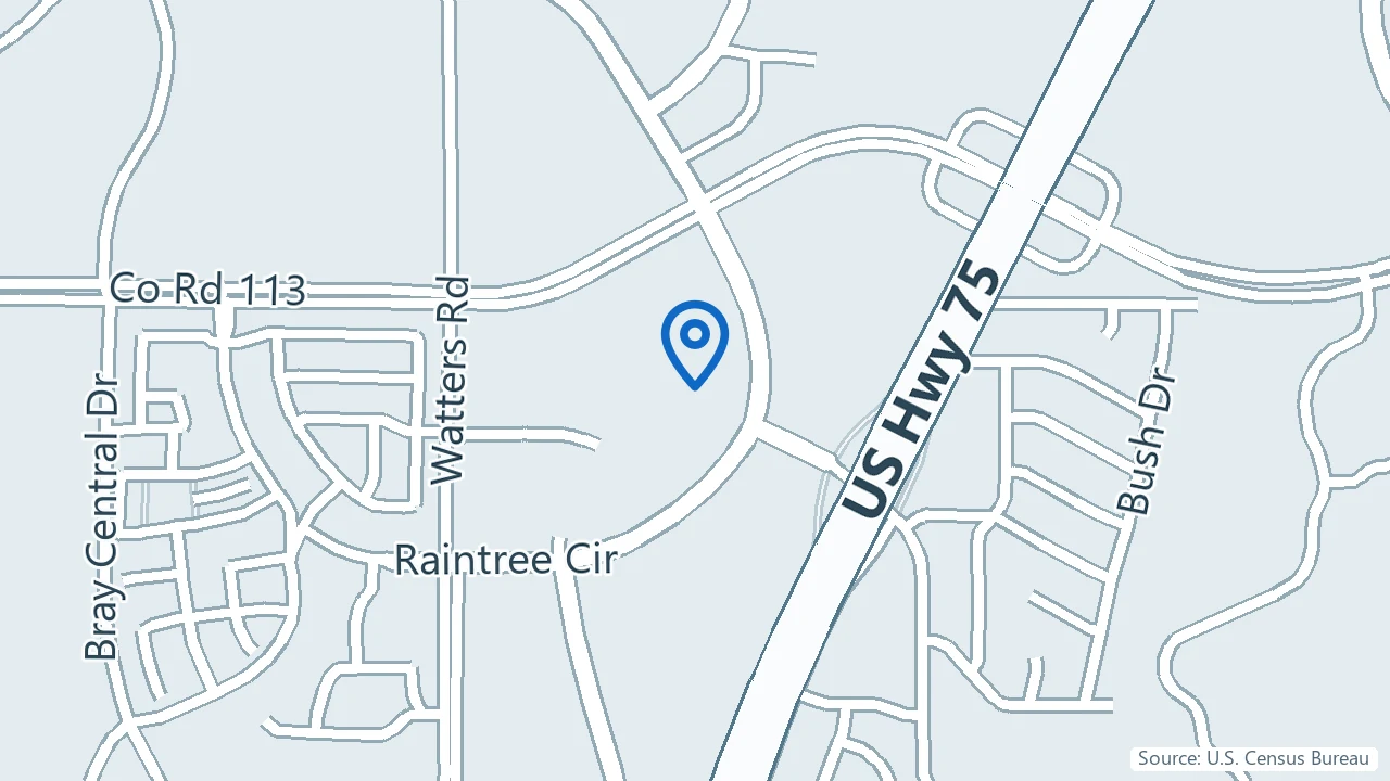 Map showing Anew Era TMS & Psychiatry in Allen, Texas