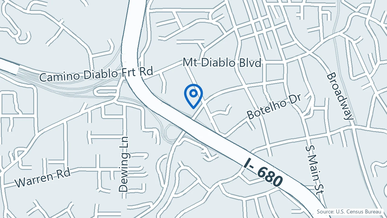 Map showing Mindful Health Solutions in Walnut Creek, California