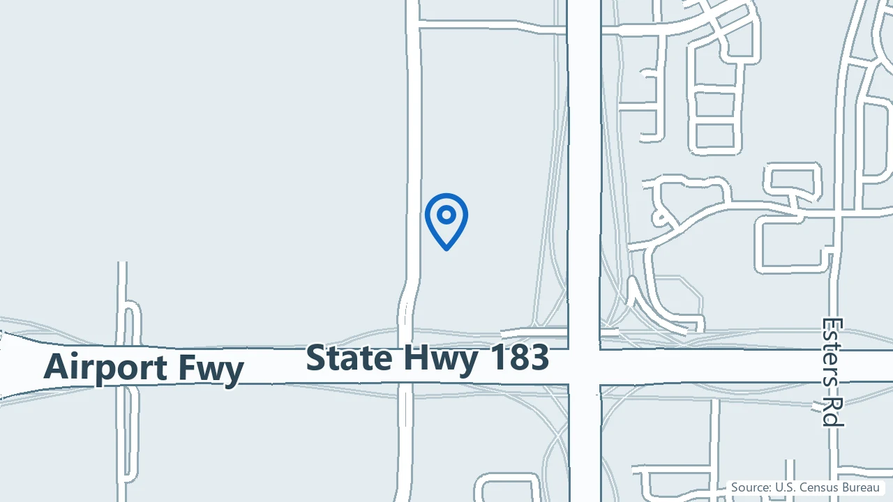 Map showing Aware Behavioral Health in Irving, Texas