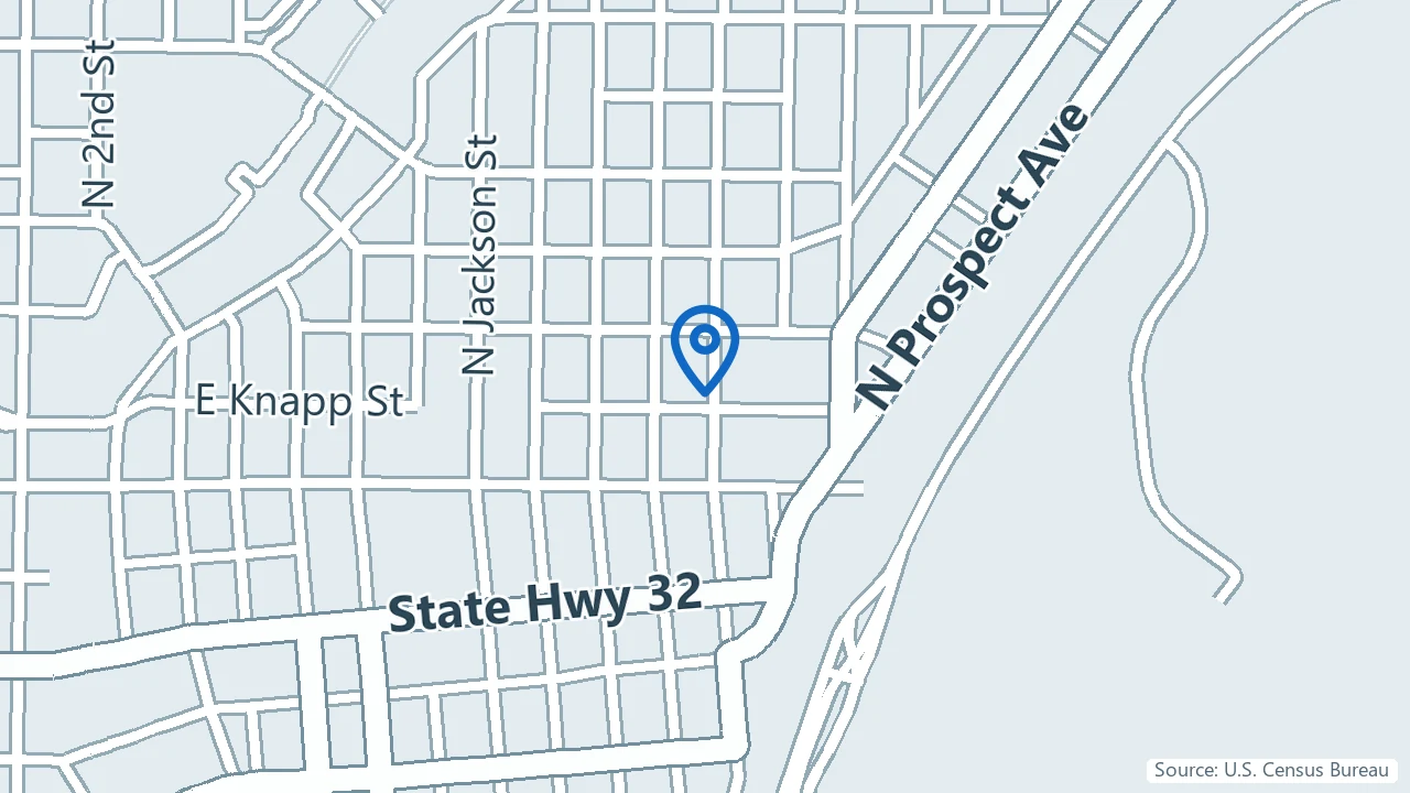 Map showing Nicole Zellner in Milwaukee, Wisconsin