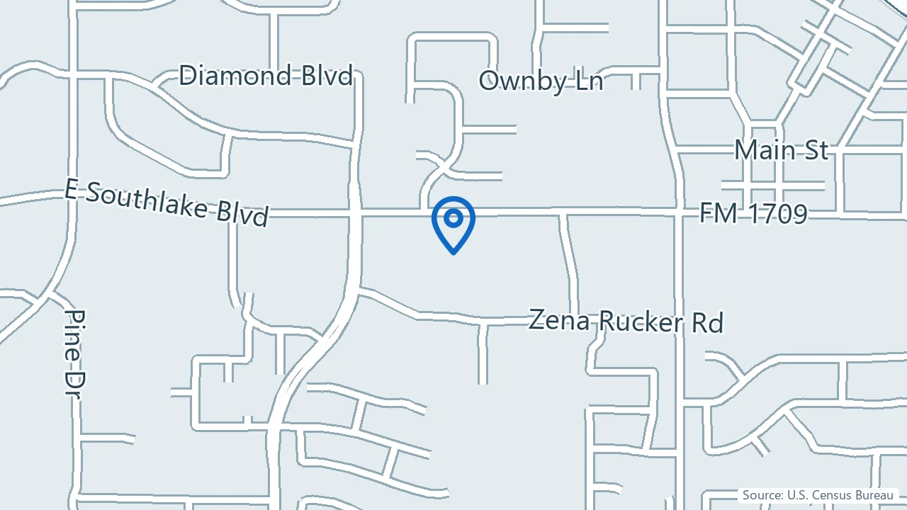Map showing Invicta Healthcare in Southlake, Texas