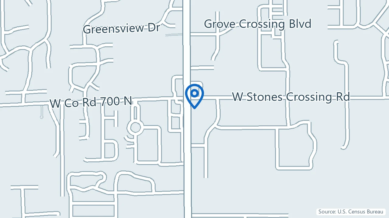 Map showing AlphaOmega Wellness in Greenwood, Indiana
