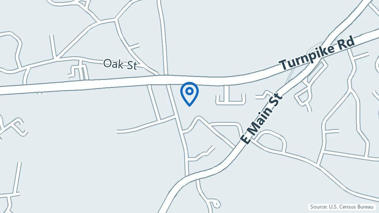 Map showing Greenbrook Mental Wellness Center in Westborough, Massachusetts