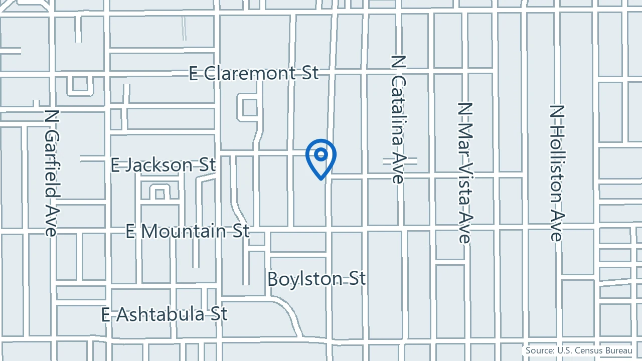 Map showing Interventional Anesthesia & Pain Management Clinic in Pasadena, California
