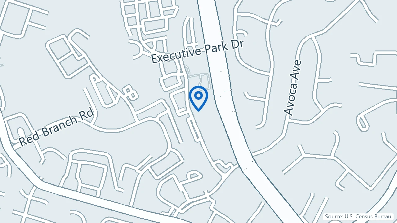 Map showing Thrive Medical Wellness in Columbia, Maryland