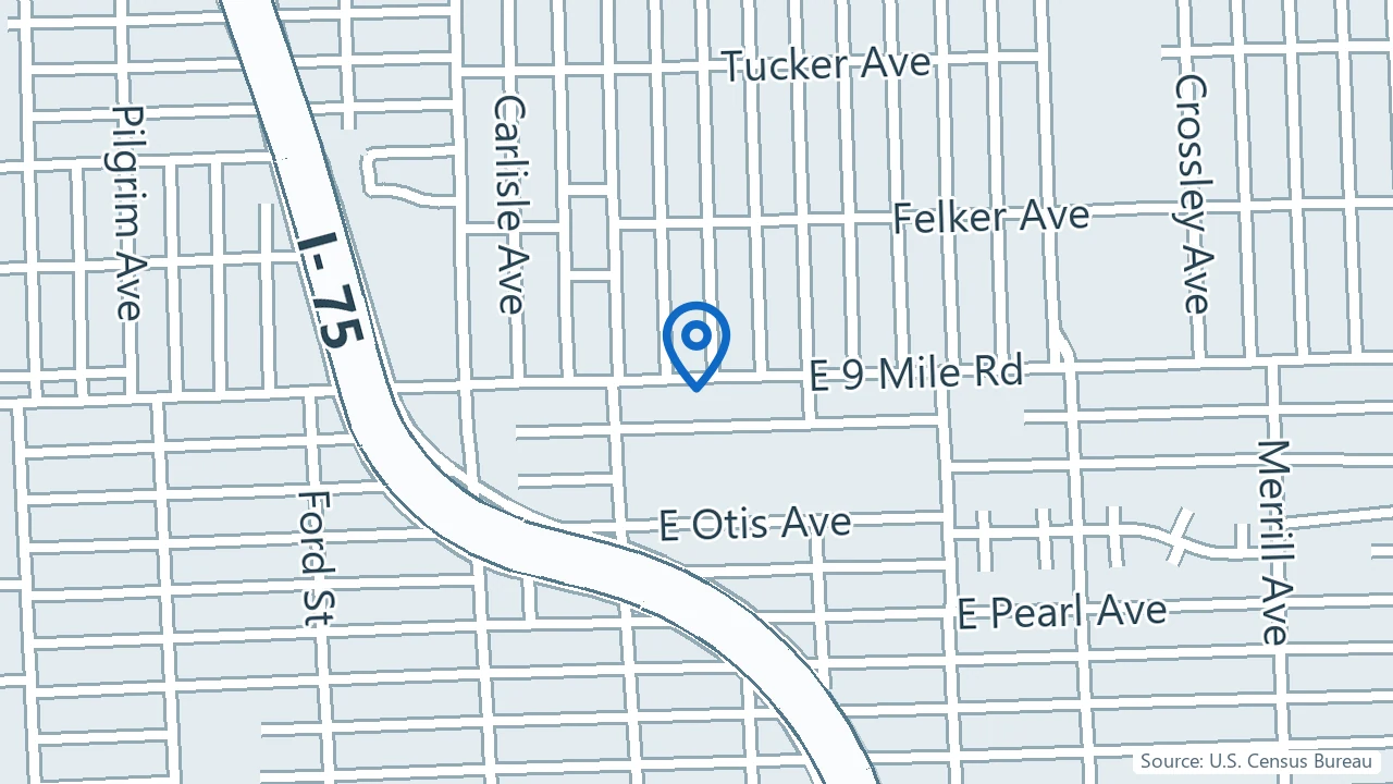 Map showing Neu Urgent Care in Hazel Park, Michigan