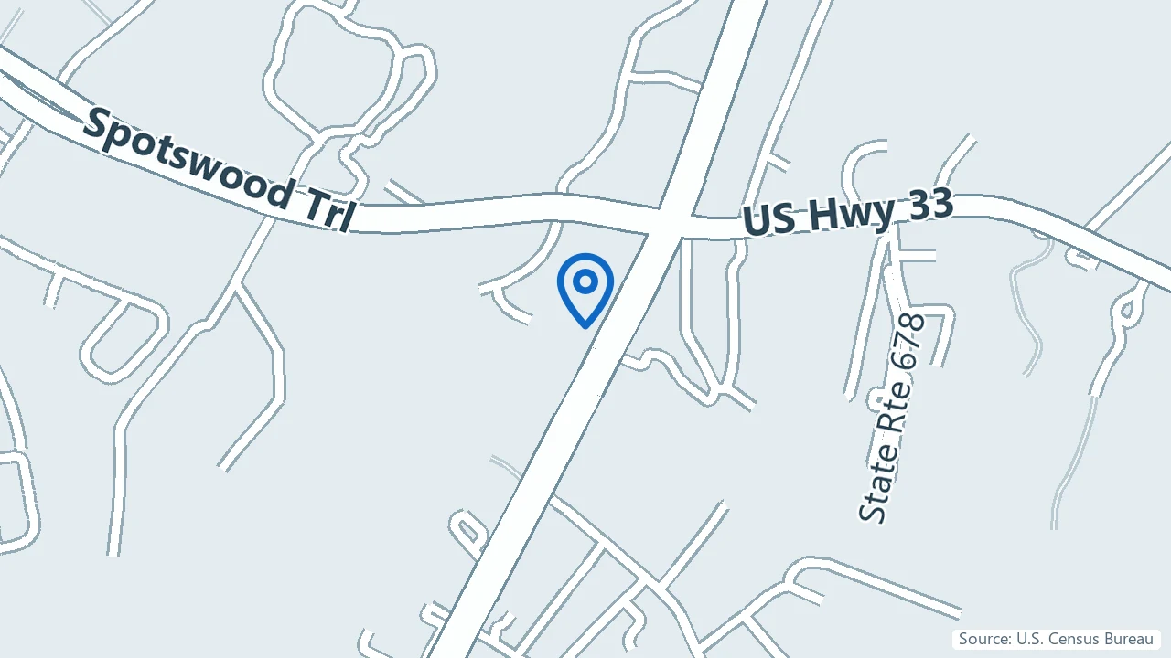 Map showing Life Works Professional Counseling in Ruckersville, Virginia