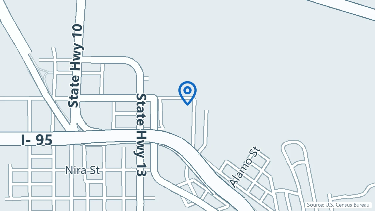 Map showing Baptist Behavioral Health Southbank in Jacksonville, Florida