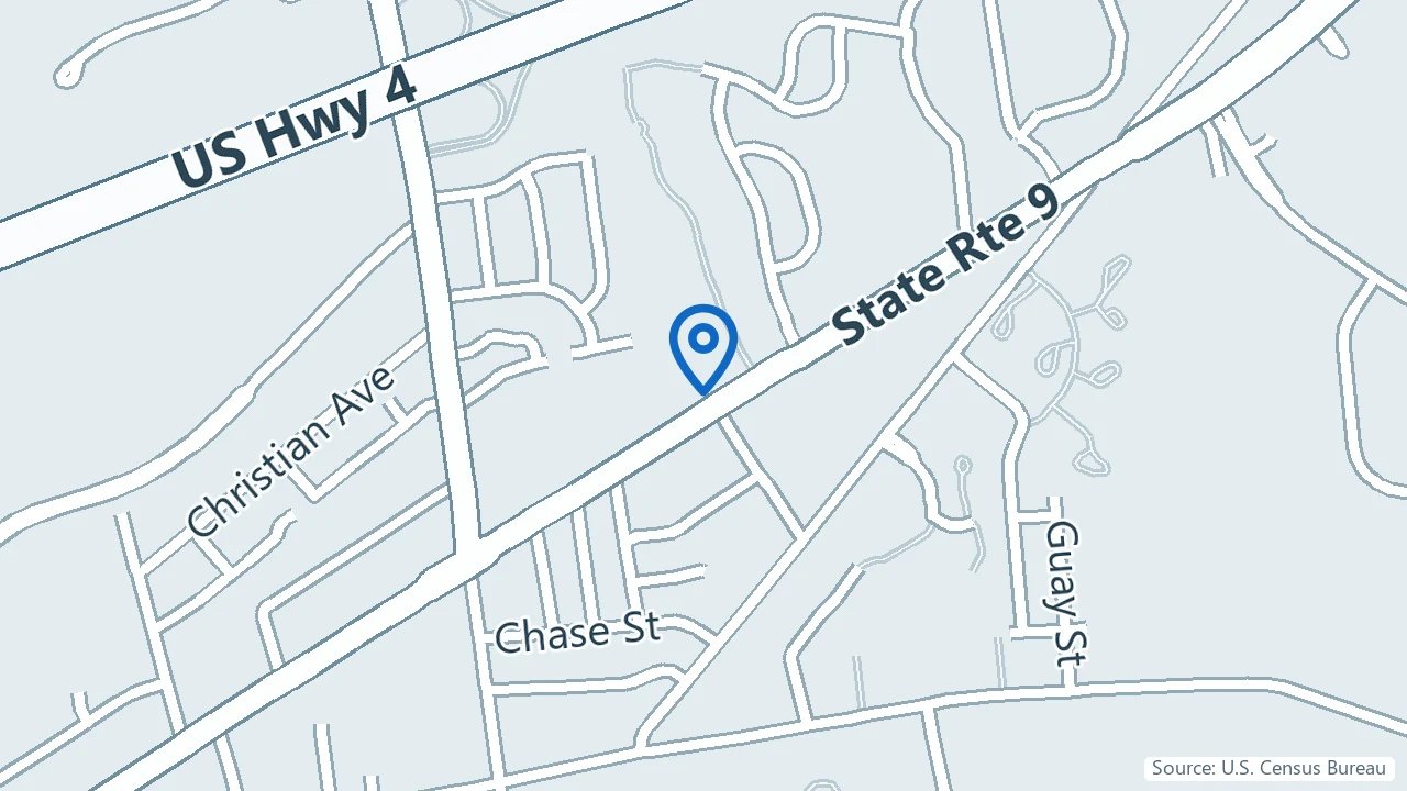 Map showing Oasis Therapeutics in Concord, New Hampshire
