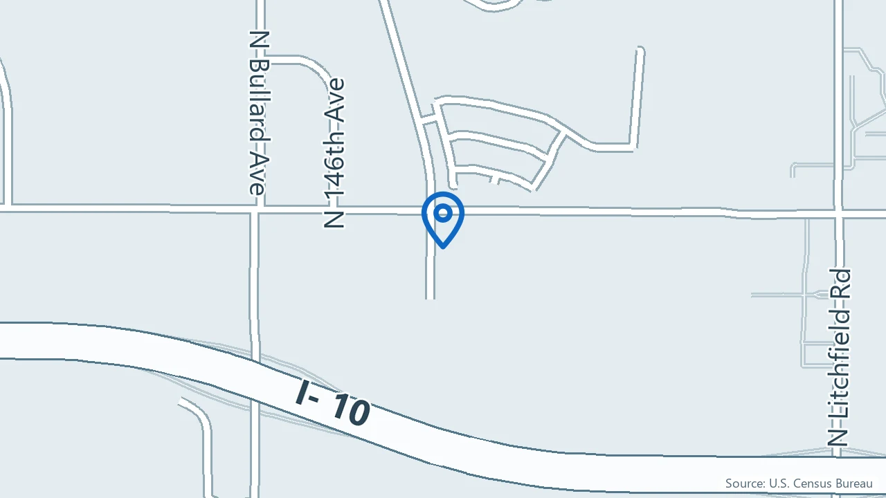 Map showing GenHealth in Goodyear, Arizona