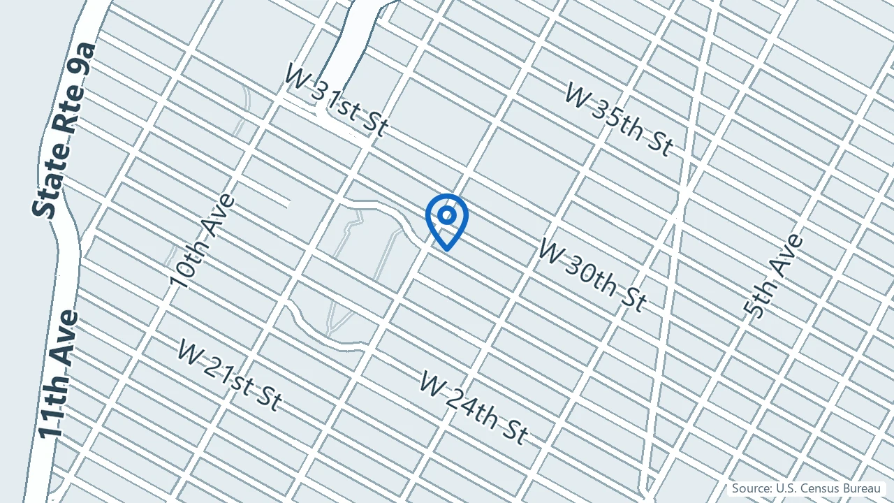 Map showing Curated Mental Health in New York, New York