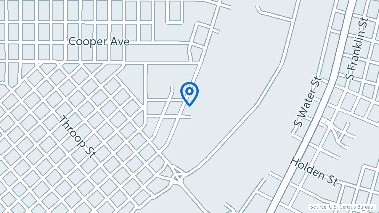 Map showing Alpha Minds Services and TMS in Saginaw, Michigan