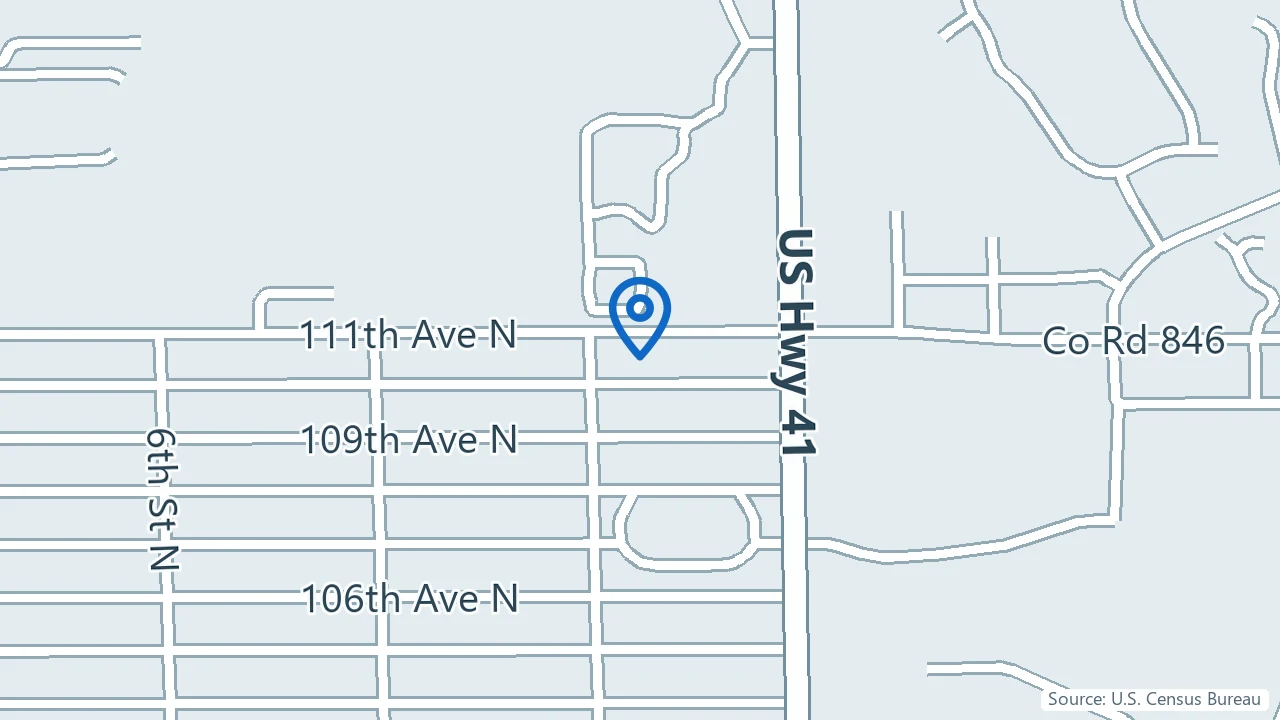 Map showing Contemporary Care in Naples, Florida