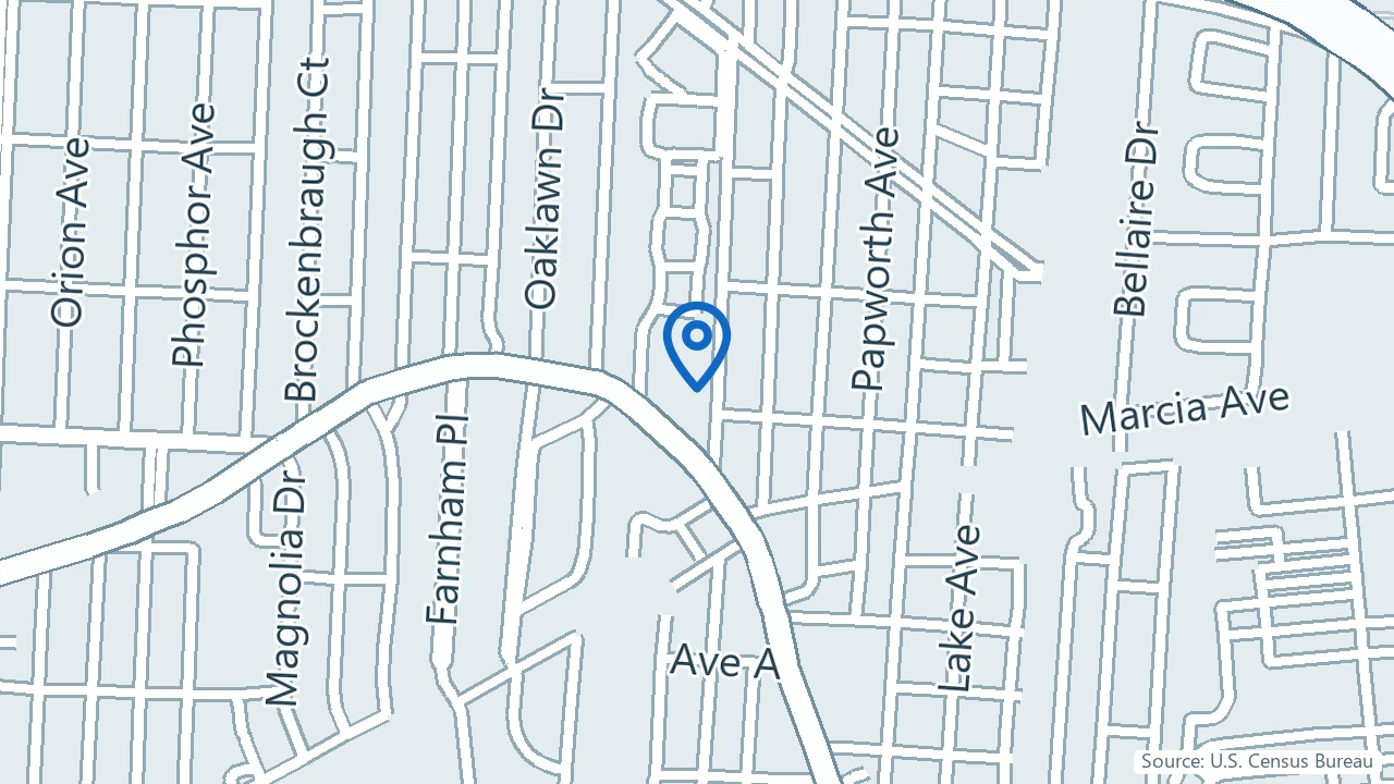 Map showing NeuroJust in Metairie, Louisiana